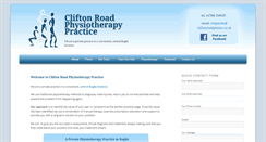 Desktop Screenshot of cliftonroadphysio.co.uk