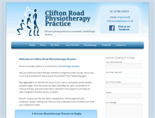 Tablet Screenshot of cliftonroadphysio.co.uk